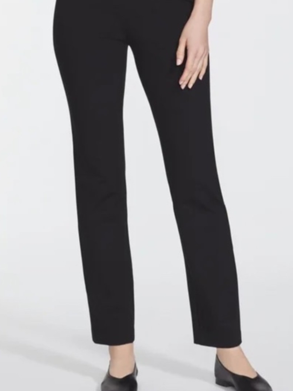 Lafayette 148 New York Black Straight-Leg Dress Pants Office